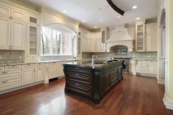 Island white Granite kitchen FireUps Countertop Marketing