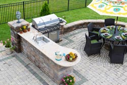 outdoor bbq Granite kitchen Granite Makeover